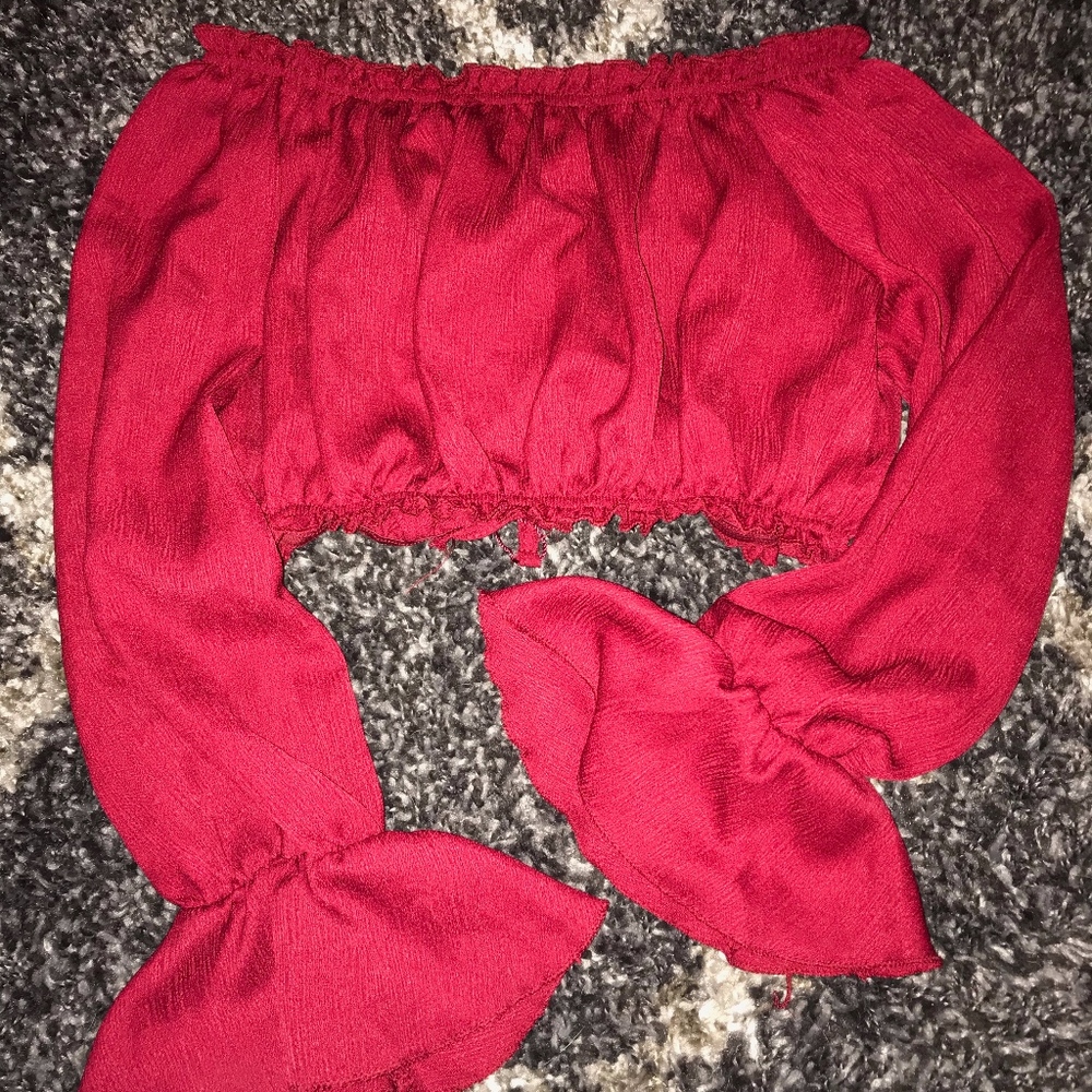 Crop Red Blouse